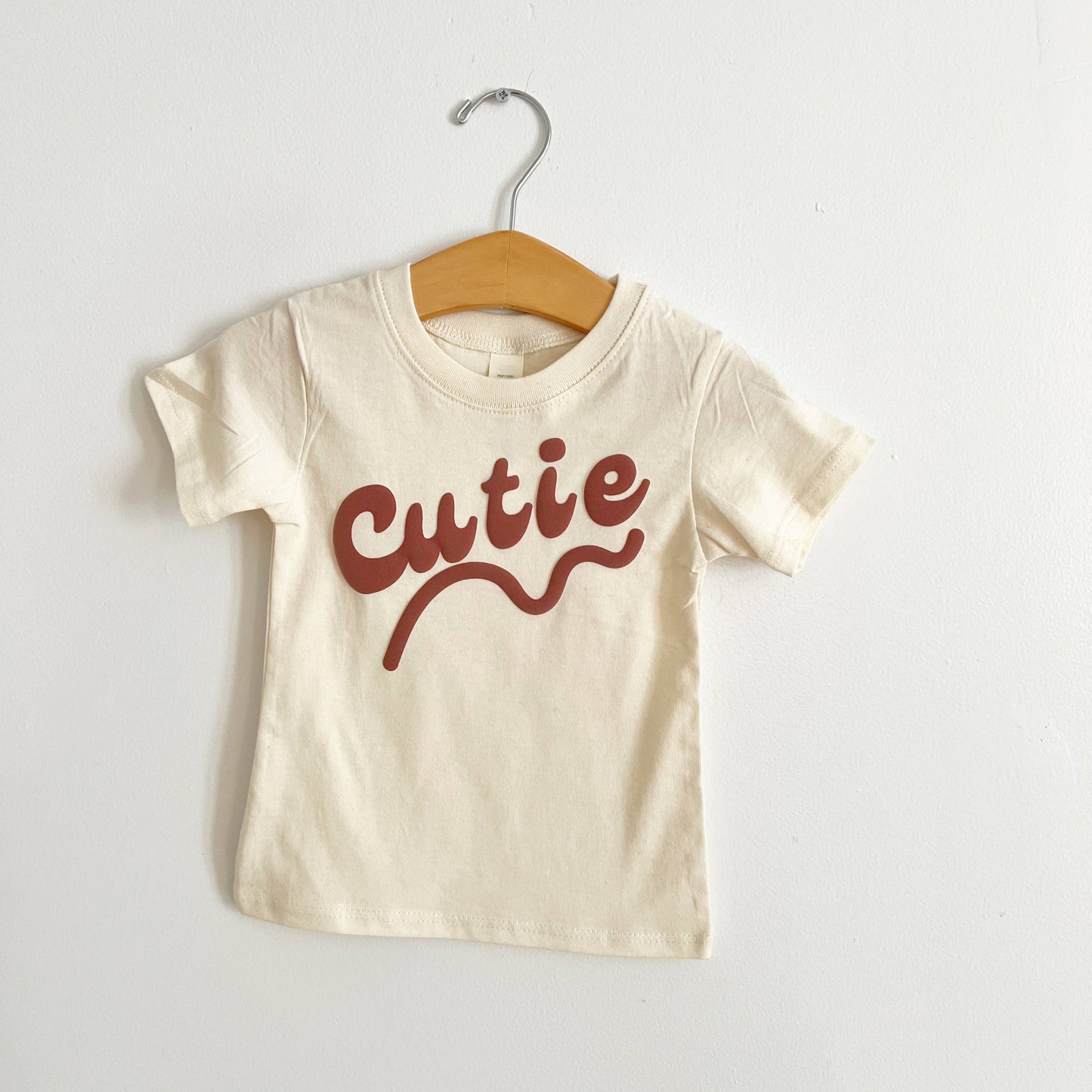 "Cutie" Organic Short Sleeve Tee - Toddler & Kids