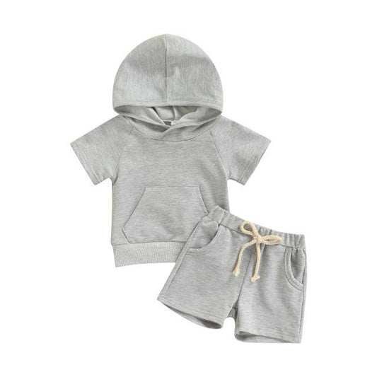 Boys Short-Sleeve Hooded Outfit