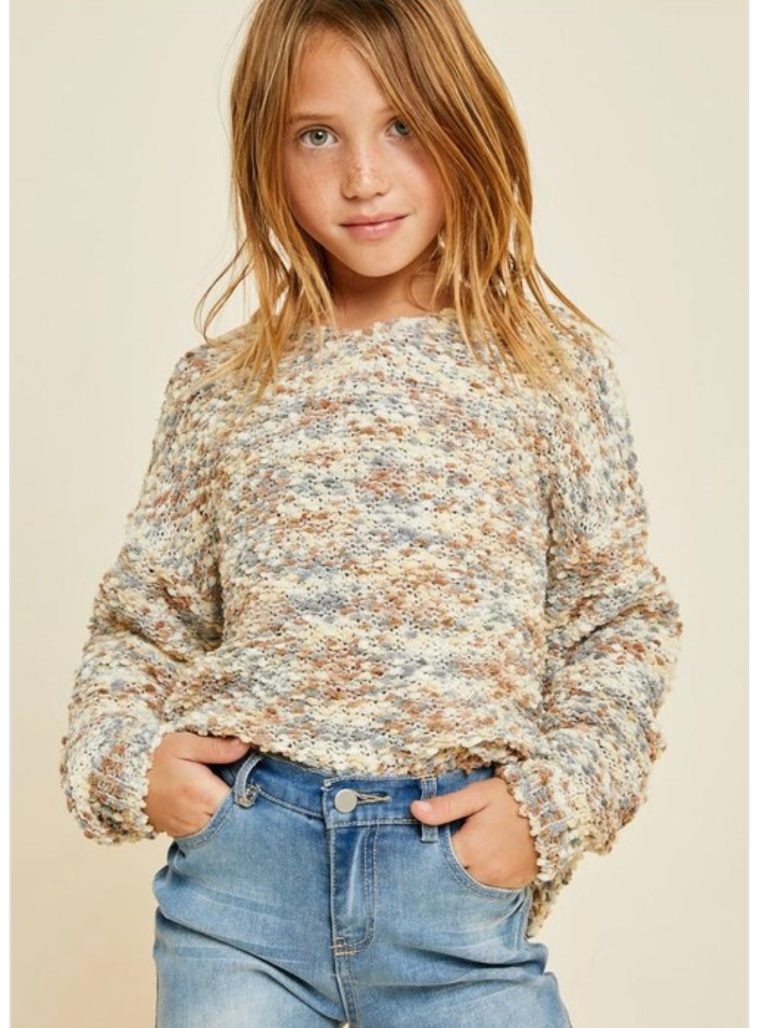 Textured Cropped Sweater