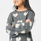 Knitted Heart Pullover Sweater