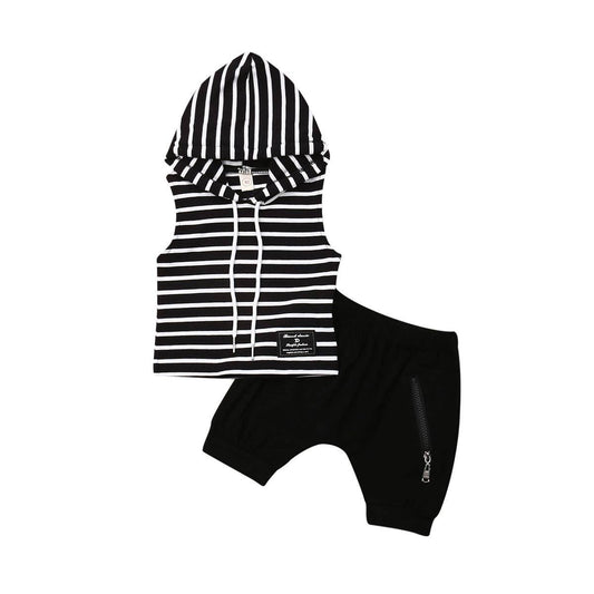 Boys Hooded Stripe Outfit