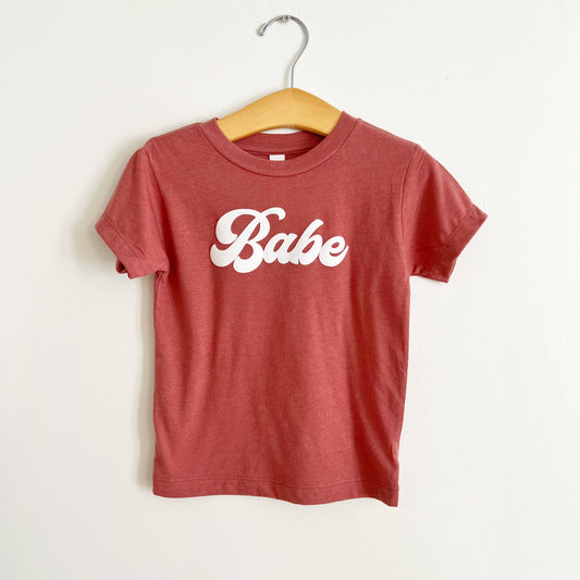 Babe Mauve Tri-Blend Baby & Toddler Tee